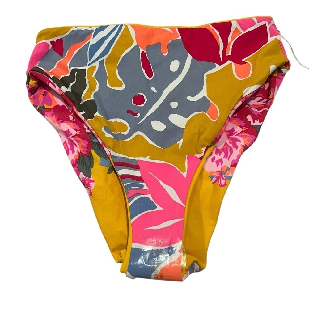 NWT Maaji Women’s High Waisted Reversible Tropical Floral Swim Bottoms in size S - Picture 4 of 8